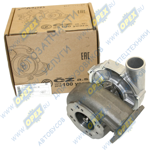 K27-145-01 Турбокомпрессор дв.740.30-740.65 КамАЗ Евро-2,3 правый (аналог ТКР7С-6, S2B/0.76) KAMAZ Truck [740.30-260 / 740.50-360 / 740.51-320 / 740.35-400 / 740; 4/6 шпильки,10 отв.,универсальный CZ Strakonice